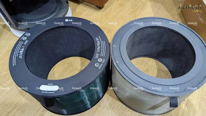 màng lọc Hepa 6 lớp của Máy lọc không khí LG Puricare 360˚ Safeplus