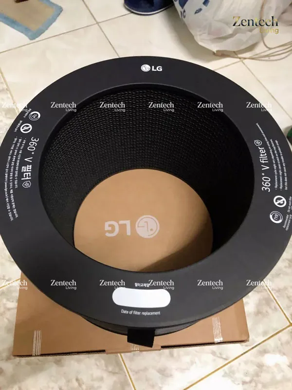 màng lọc Hepa 6 lớp của Máy lọc không khí LG Puricare 360˚ Safeplus