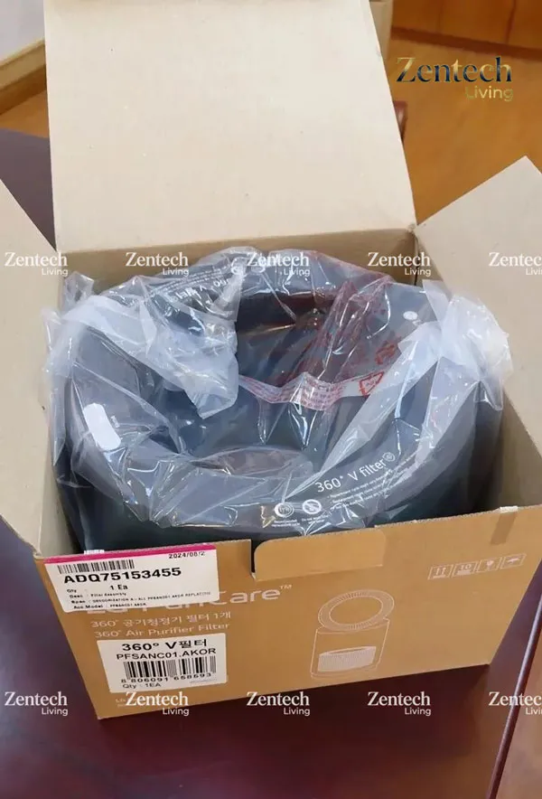 màng lọc Hepa 6 lớp của Máy lọc không khí LG Puricare 360˚ Safeplus