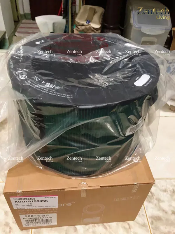 màng lọc Hepa 6 lớp của Máy lọc không khí LG Puricare 360˚ Safeplus