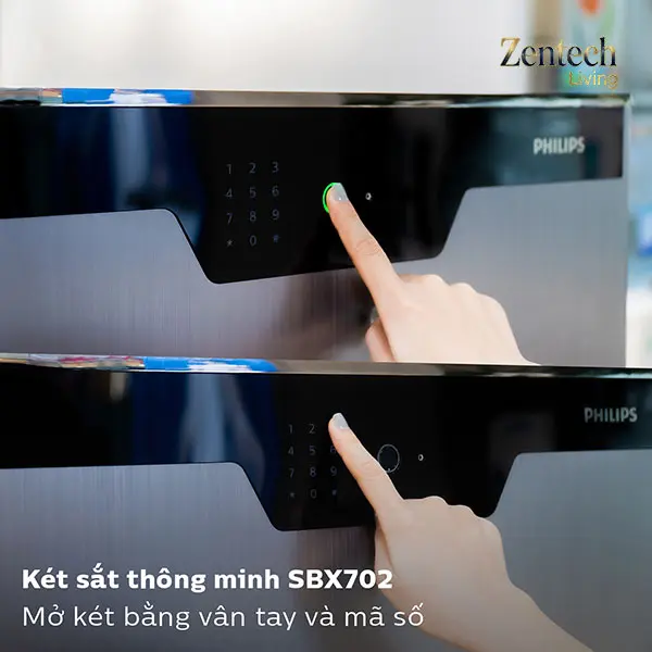 công nghệ bảo mật kép của két sắt philips sbx702-cbx