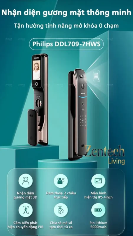 Khóa cửa thông minh Philips DDL709-7HWS 18