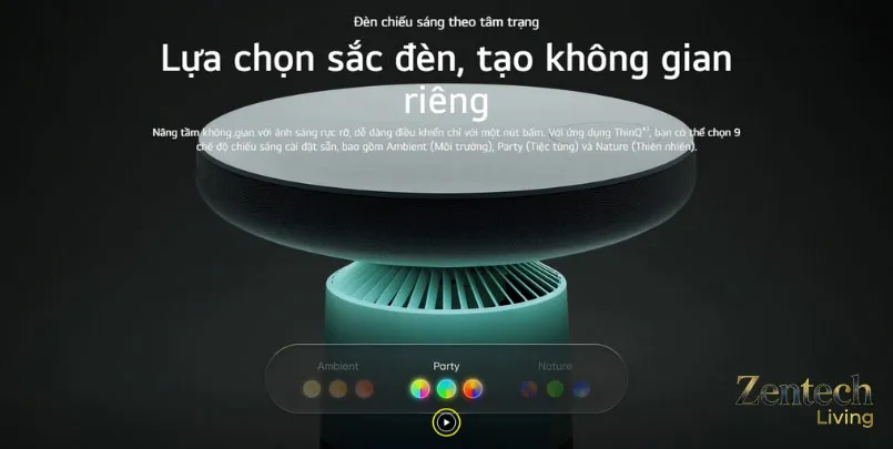 Máy lọc không khí kết hợp loa bluetooth LG PuriCare™ Aerospeaker AS20GSHU0