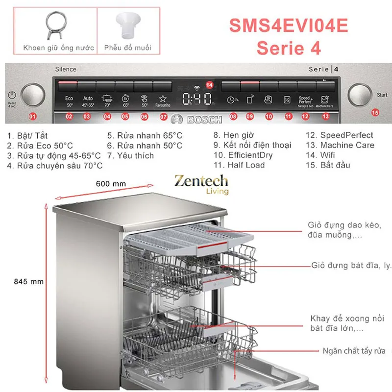 Máy rửa chén Bosch SMS4EVI04E