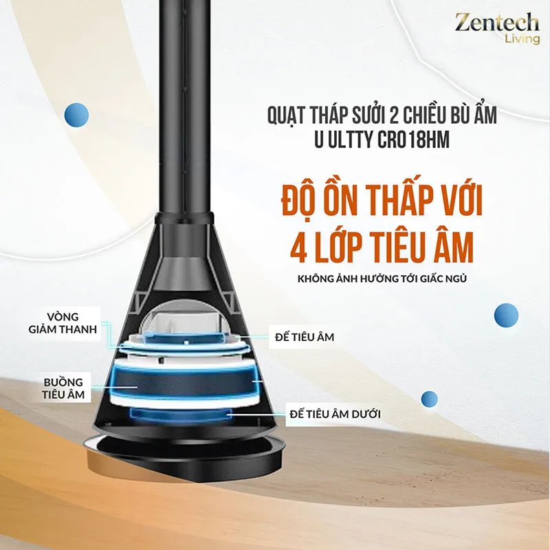 Quạt tháp sưởi ấm và làm mát Ultty SKJ-CR018HM