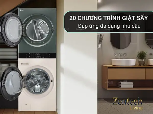 chức năng của tháp giặt sấy