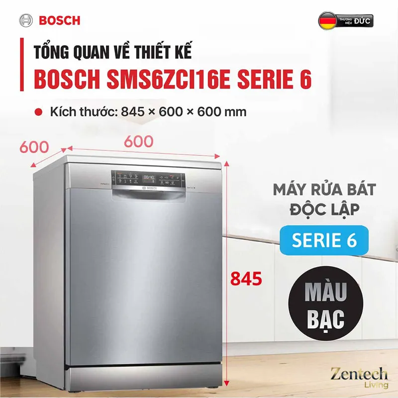 Máy rửa bát Bosch SMS6ZCI16E