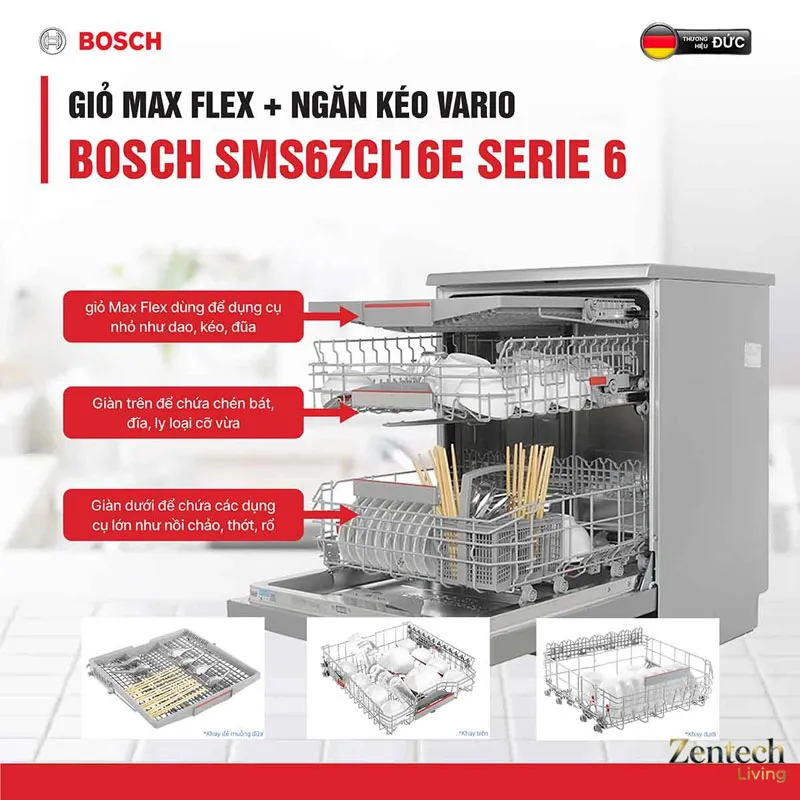 Máy rửa bát Bosch SMS6ZCI16E