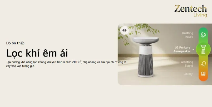 Máy lọc không khí kết hợp loa bluetooth LG PuriCare™ Aerospeaker AS20GSHU0