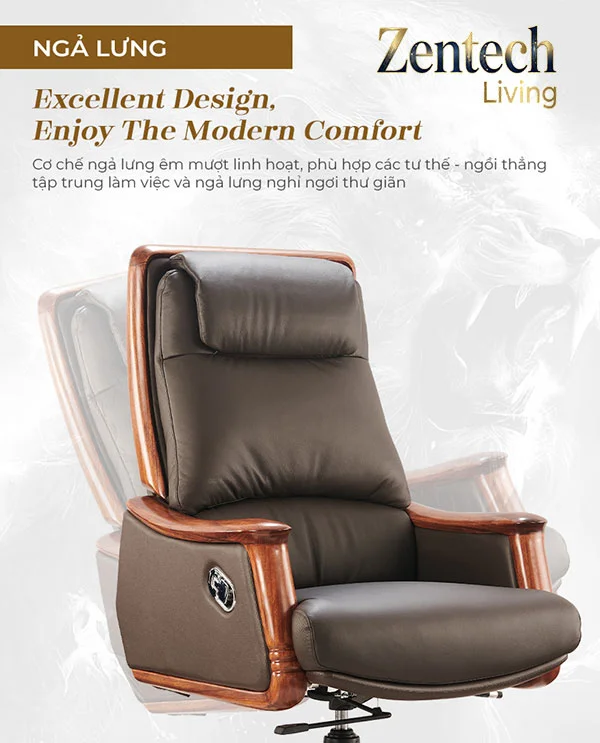 Ghế lãnh đạo da bò Leon ZTL04 5