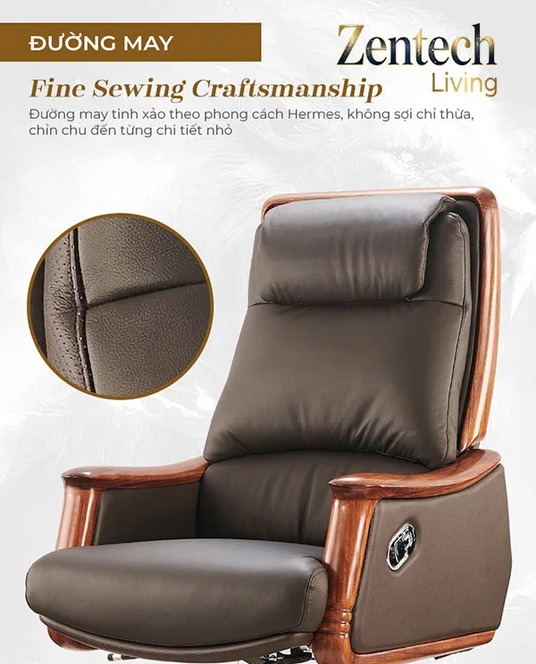 Ghế lãnh đạo da bò Leon ZTL04