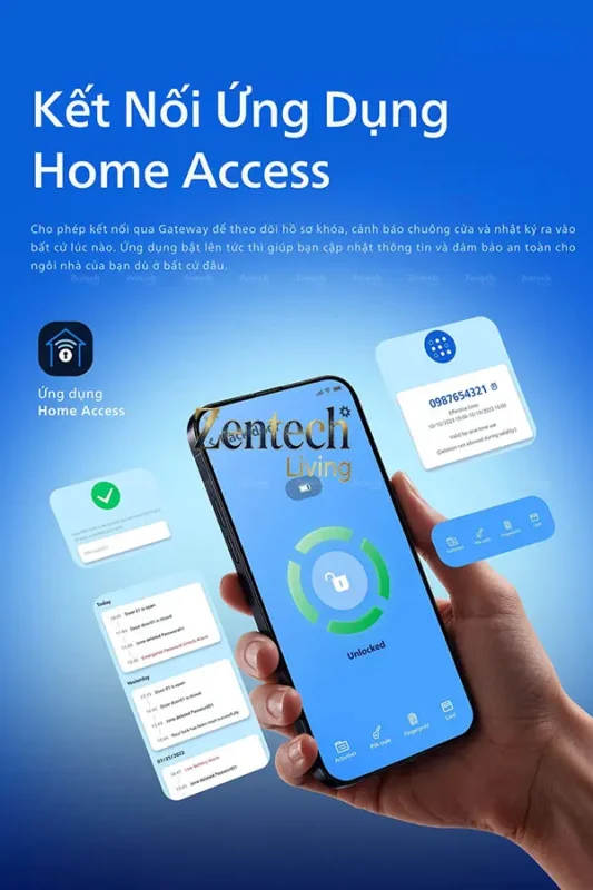 Khóa cửa nhôm cao cấp Philips DDL611S-5HBS 4 3