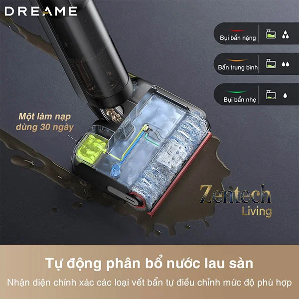 Máy hút bụi lau nhà cầm tay Dreame H15 Pro FoamWash 9