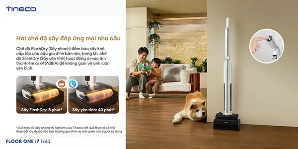 Máy hút bụi lau nhà Tineco Floor One i7 Fold15