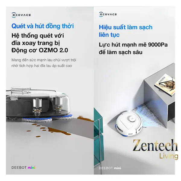 Robot hút bụi lau nhà Ecovacs Deebot Mini 6