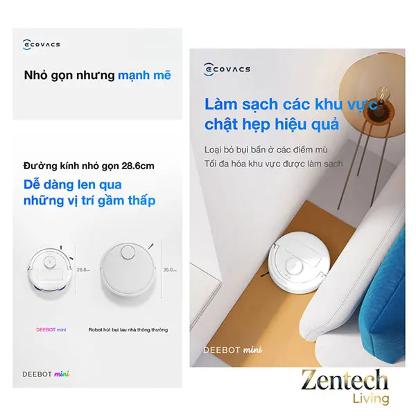 Robot hút bụi lau nhà Ecovacs Deebot Mini 