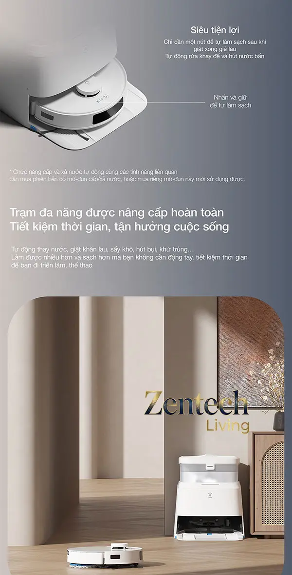 Robot hút bụi lau nhà Ecovacs Deebot T30e Pro Omni 15