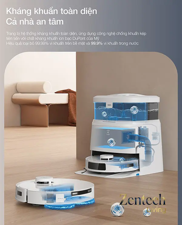 Robot hút bụi lau nhà Ecovacs Deebot T30e Pro Omni 16