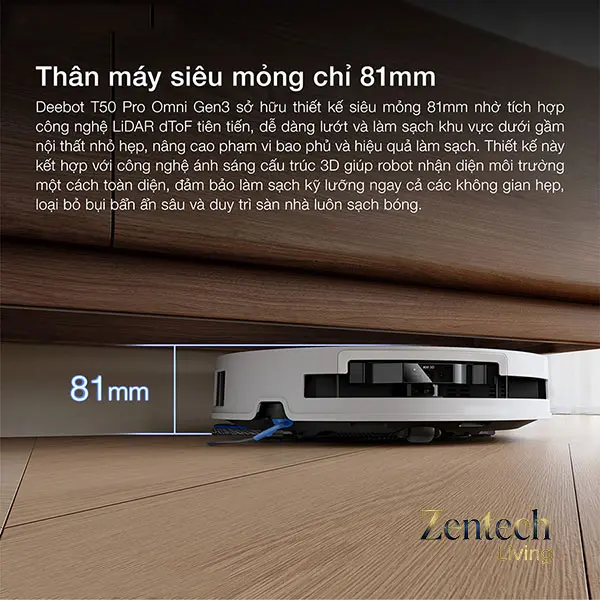 Robot hút bụi lau nhà Ecovacs Deebot T50 Pro Omni Gen 3 2