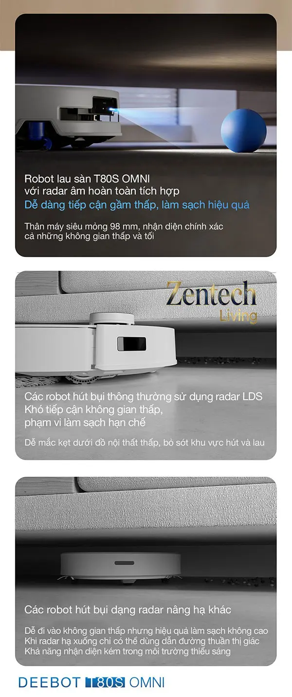 Robot hút bụi lau nhà Ecovacs Deebot T80s Omni 56