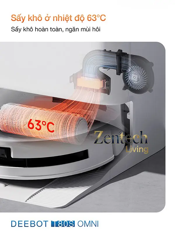 Robot hút bụi lau nhà Ecovacs Deebot T80s Omni 63
