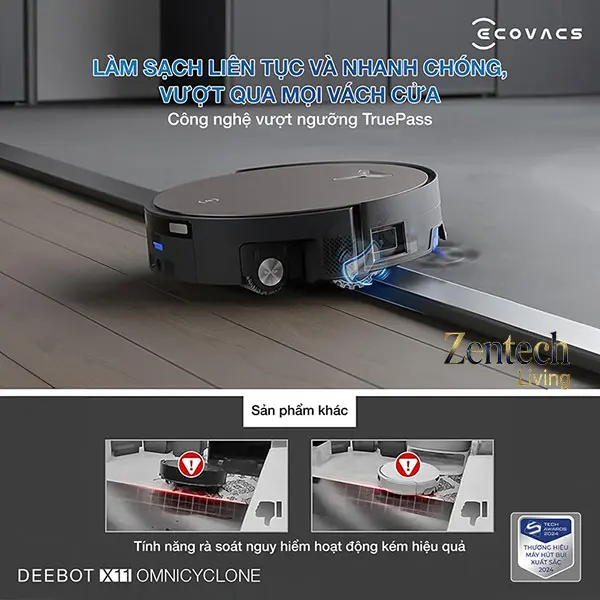 Robot hút bụi lau nhà Ecovacs Deebot X11 OmniCyclone 12