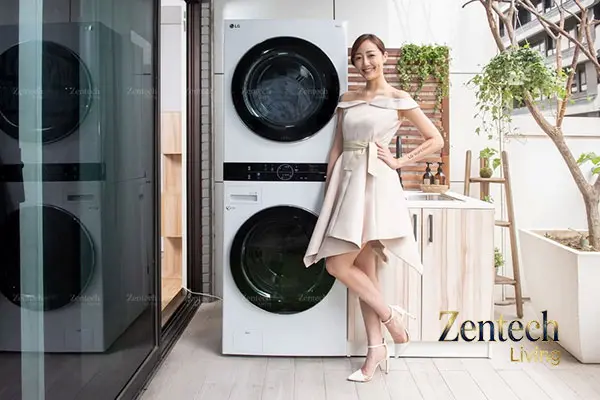 tháp giặt sấy lg