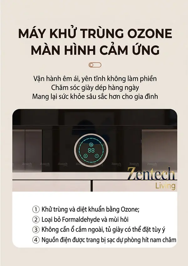 Tủ giày khử mùi ZT05 hình vuông 51
