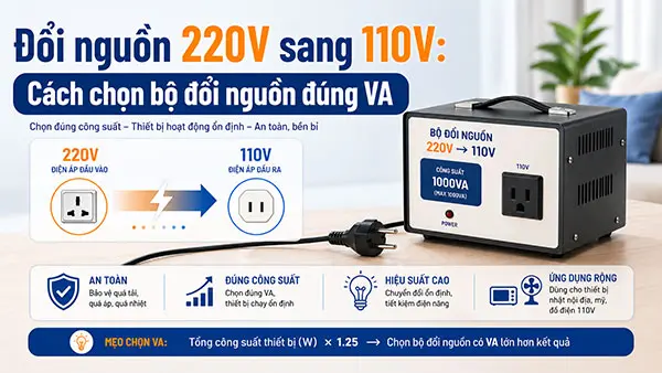 anh dai dien doi nguon 220v sang 110v la gi