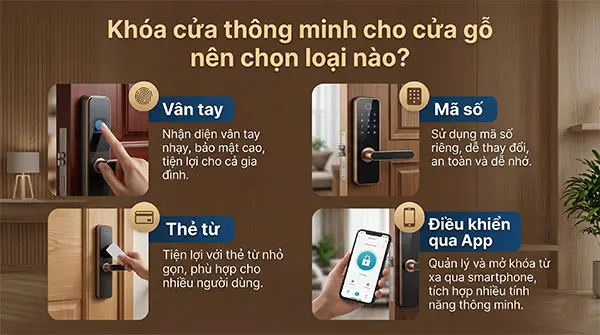 ảnh đại diện Khóa cửa thông minh cho cửa gỗ nên chọn loại nào?