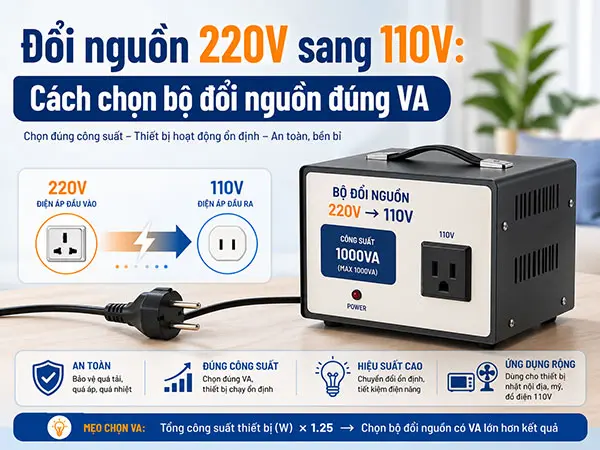 bộ đổi nguồn 100v sang 220v