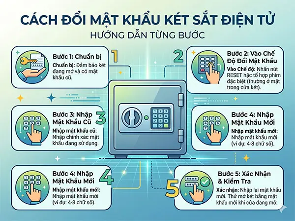 cách đổi mật khẩu két sắt điện tử