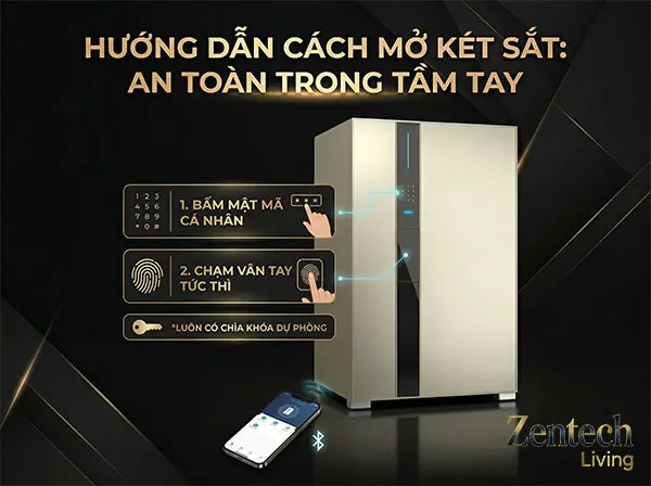 cách mở két sắt điện tử