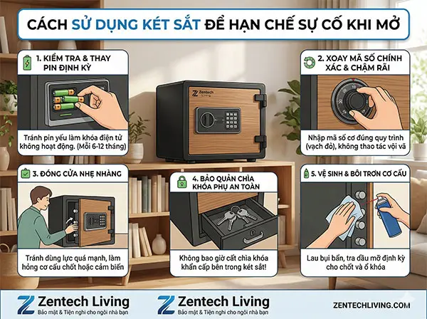 cách sử dụng két sắt để hạn chế lỗi