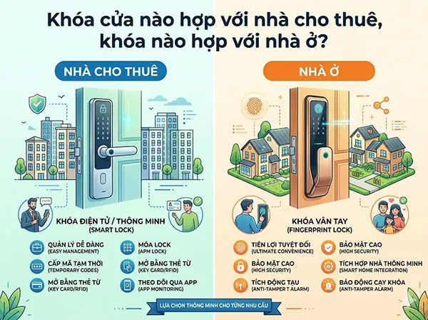 Khóa nào hợp với nhà cho thuê, khóa nào hợp với nhà ở?