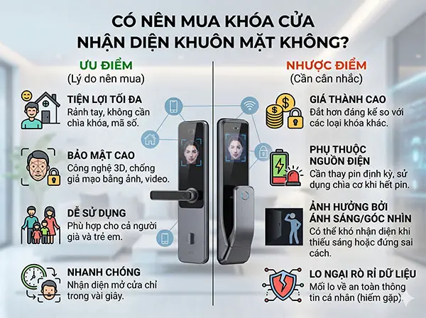 có nên mua khóa cửa nhận diện khuôn mặt không