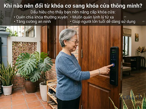 khi nào nên đổi từ khóa cơ sang khóa cửa thông minh