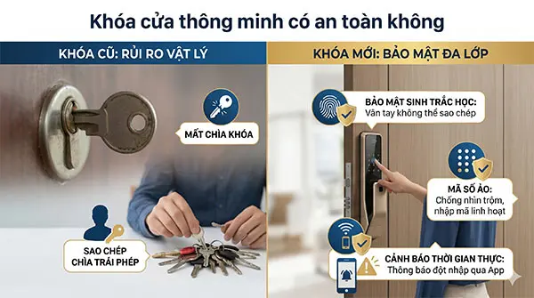 Khóa cửa thông minh có an toàn không