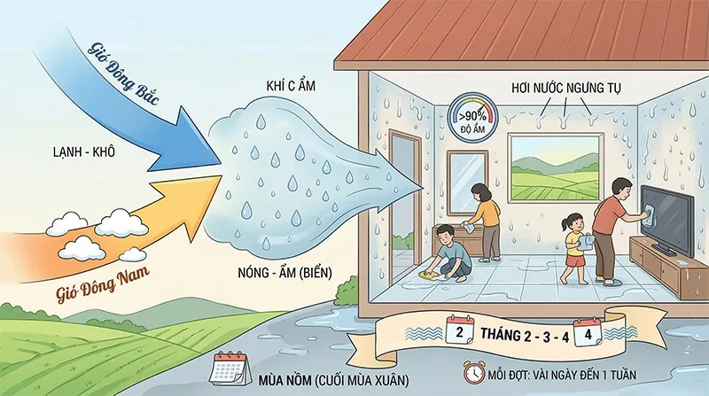 Vì sao mùa nồm khiến tủ giày có mùi nhanh hơn bình thường?