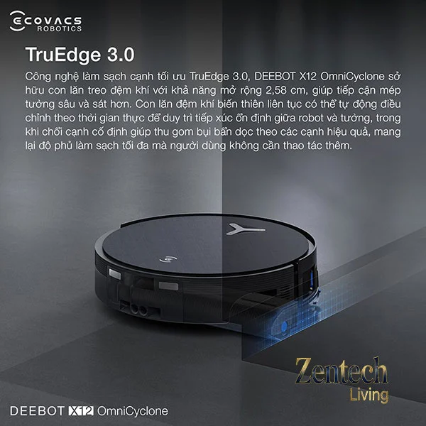 Robot hút bụi lau nhà Ecovacs DEEBOT X12 OmniCyclone 12