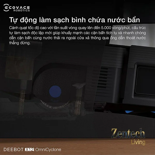 Robot hút bụi lau nhà Ecovacs DEEBOT X12 OmniCyclone 6