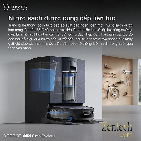 Robot hút bụi lau nhà Ecovacs DEEBOT X12 OmniCyclone 7