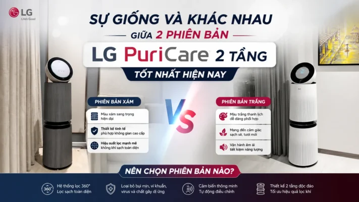 Sự Giống Và Khác Nhau Giữa 2 Phiên Bản LG PuriCare 2 Tầng Tốt Nhất Hiện Nay?
