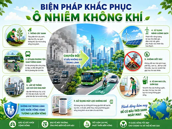 biện pháp khắc phục ô nhiễm không khí