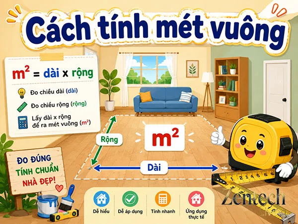 Cách tính mét vuông 5