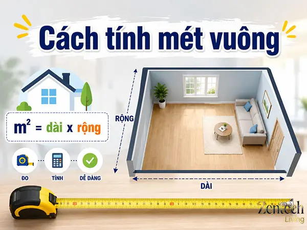 cách tính mét vuông