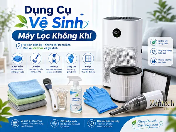 dụng cụ vệ sinh máy lọc không khí