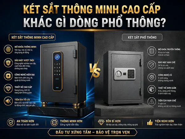 Két sắt thông minh cao cấp khác gì dòng phổ thông?