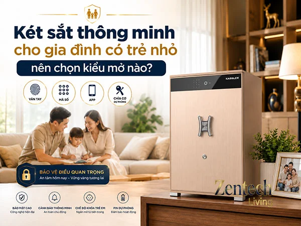 Két sắt thông minh cho gia đình có trẻ nhỏ nên chọn kiểu mở nào?