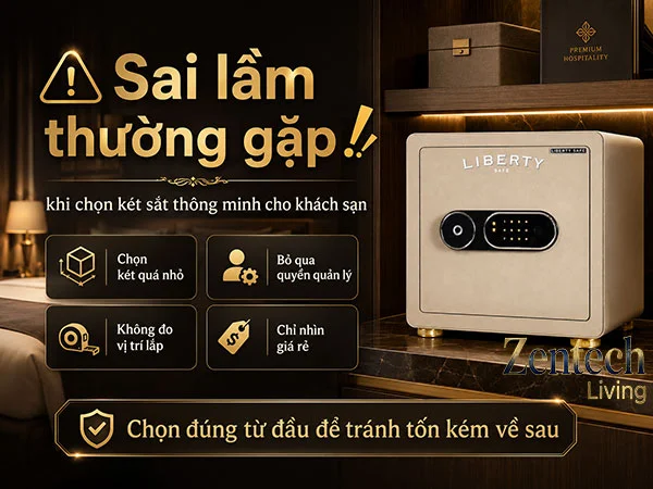 sai lầm khi chọn két sắt thông minh cho khách sạn